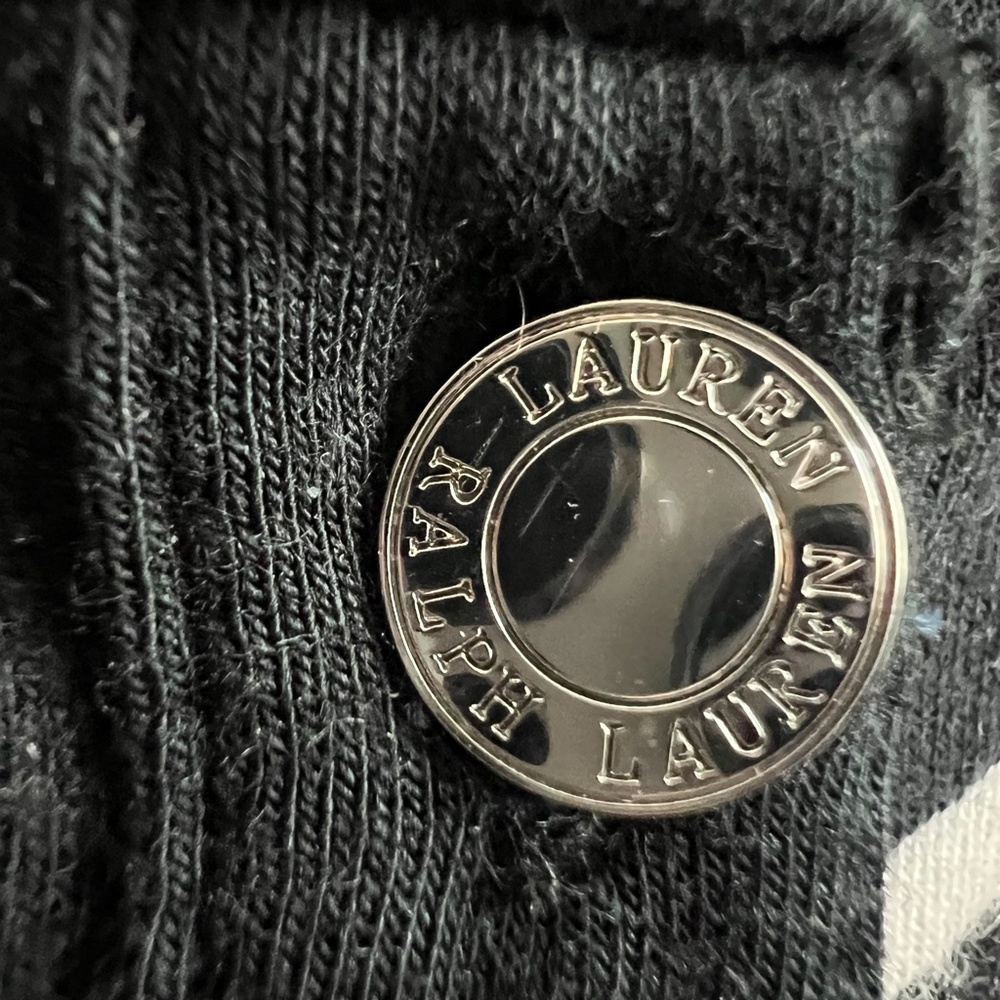 Lauren Ralph Lauren Dress Striped Jersey Maxi Dress Black White - Picture 4 of 6